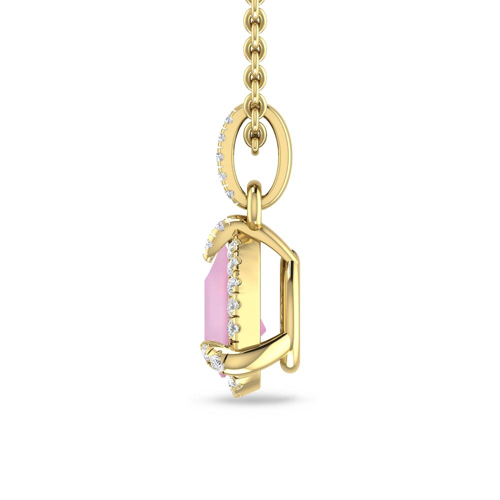 Yellow Gold - Pink Tourmaline