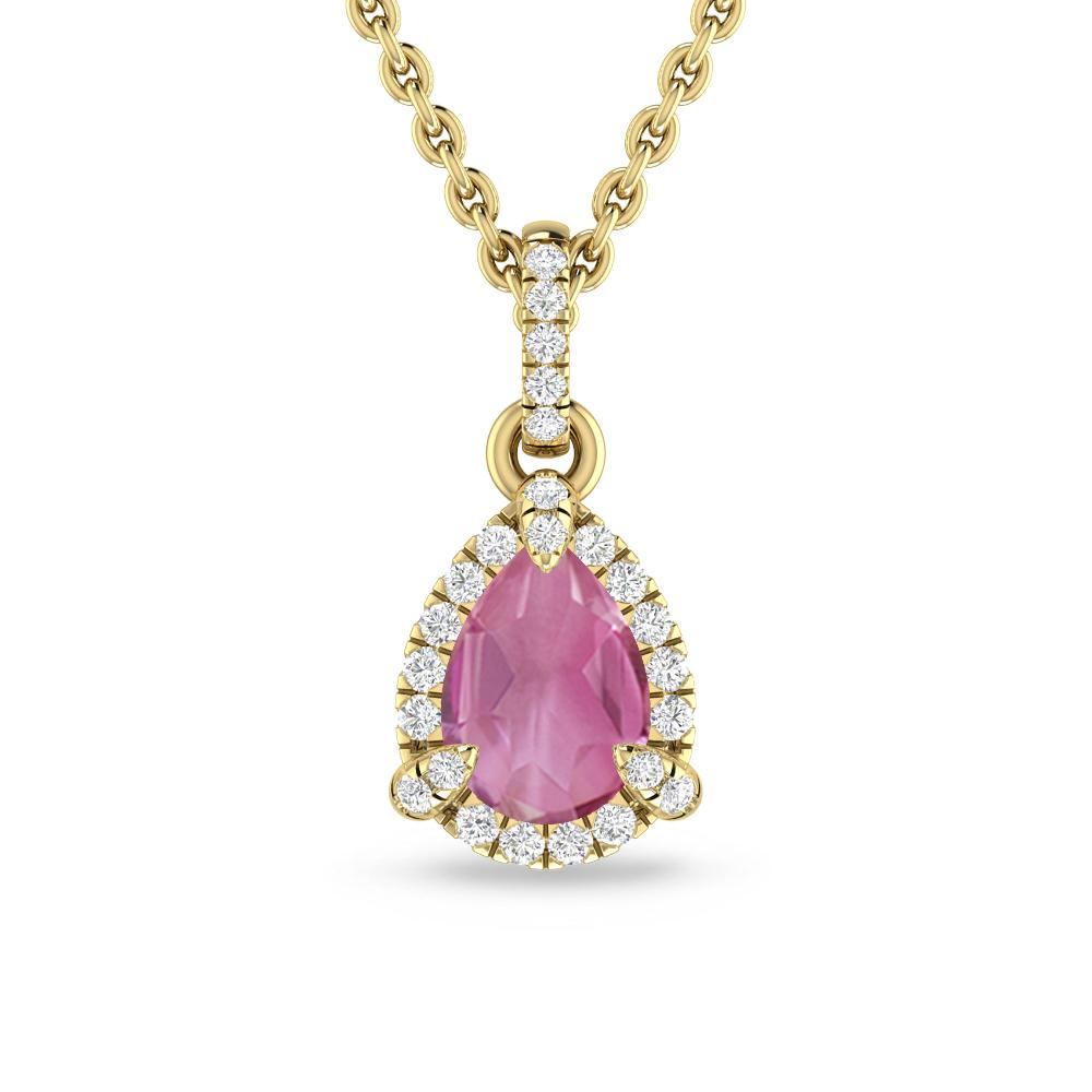 Yellow Gold - Pink Tourmaline