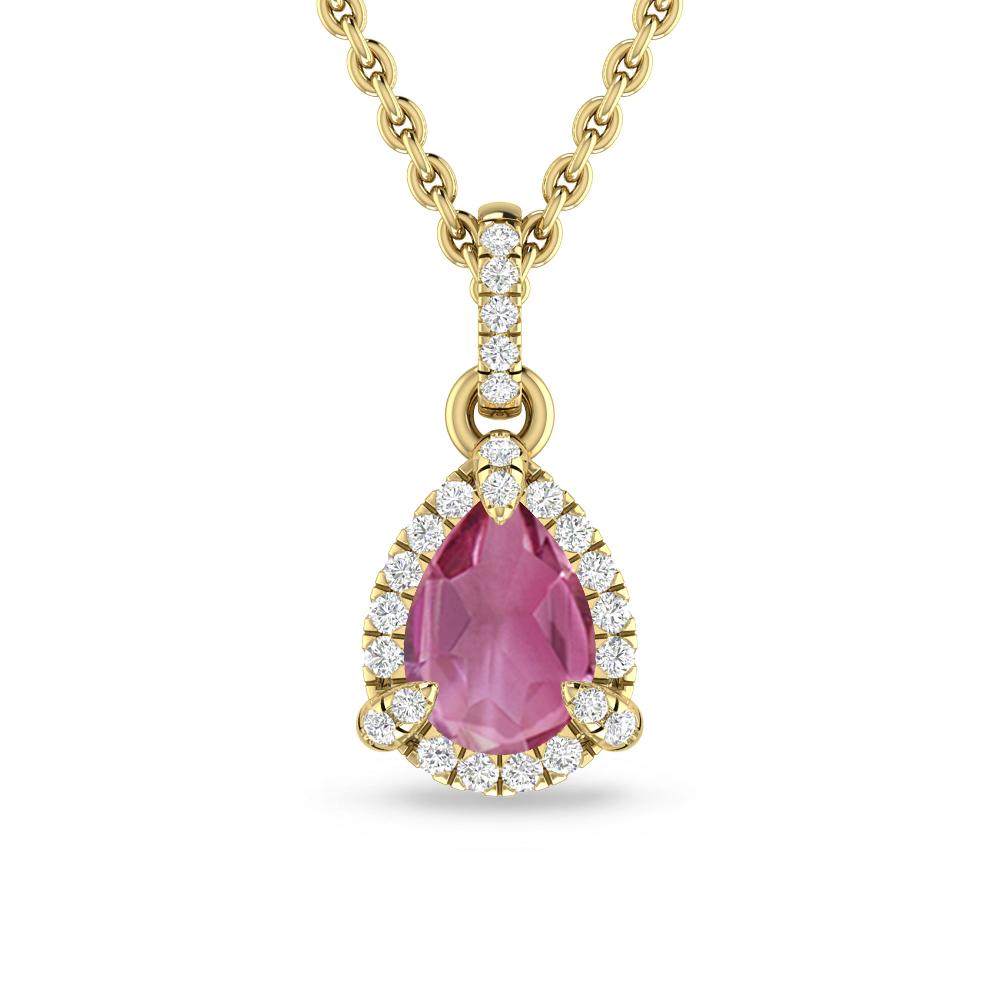 Yellow Gold - Pink Tourmaline