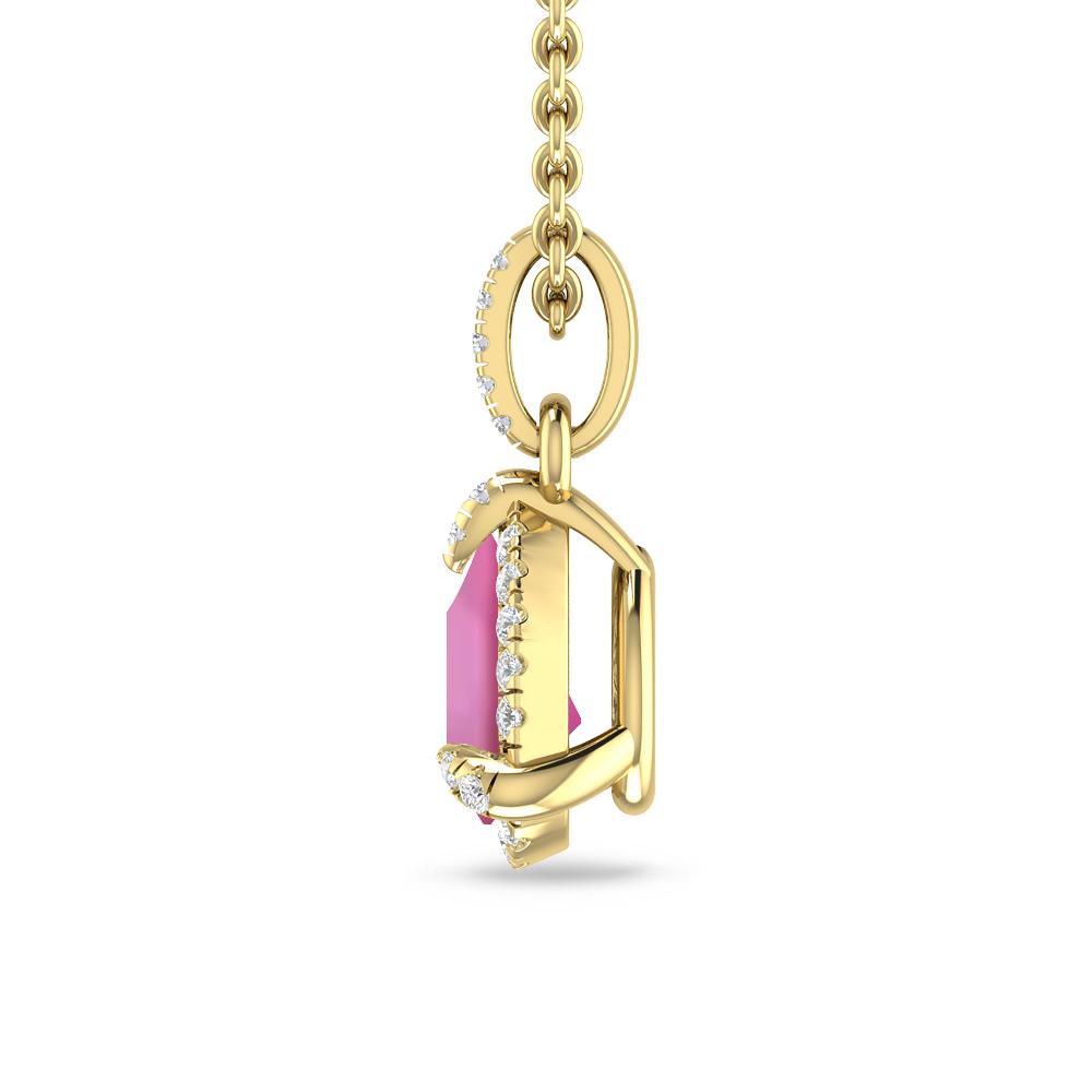 Yellow Gold - Pink Tourmaline