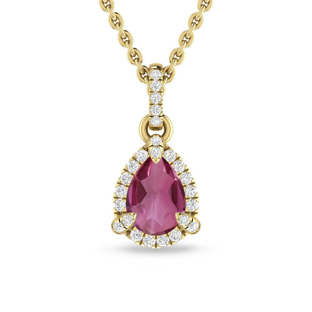 Yellow Gold - Pink Tourmaline