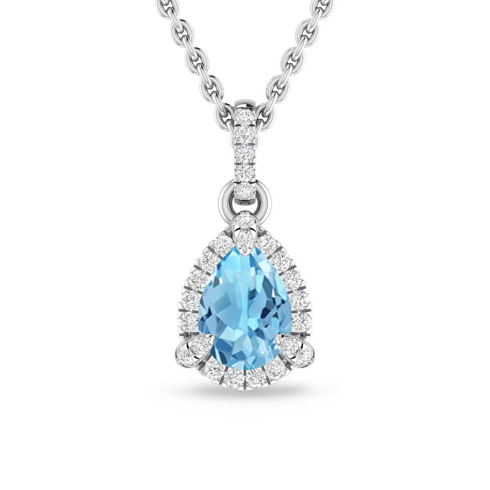 White Gold - Blue Topaz