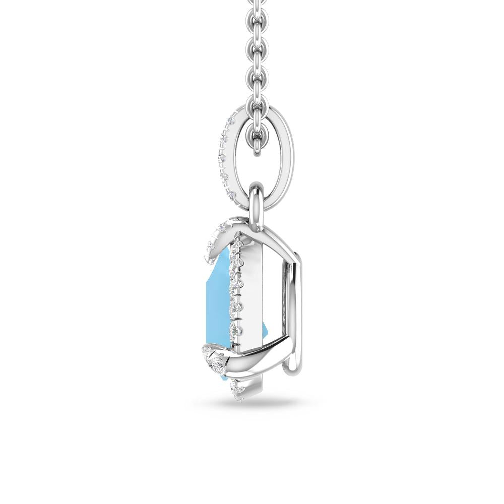 White Gold - Blue Topaz