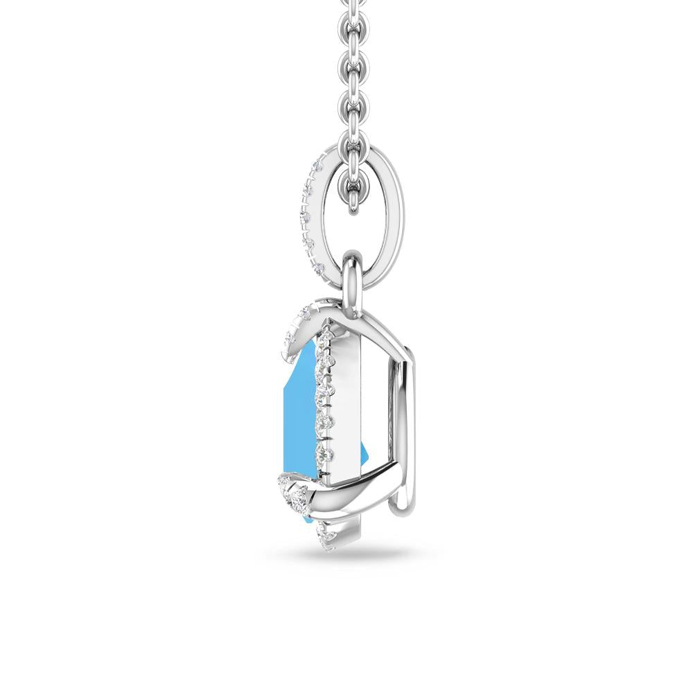 White Gold - Blue Topaz