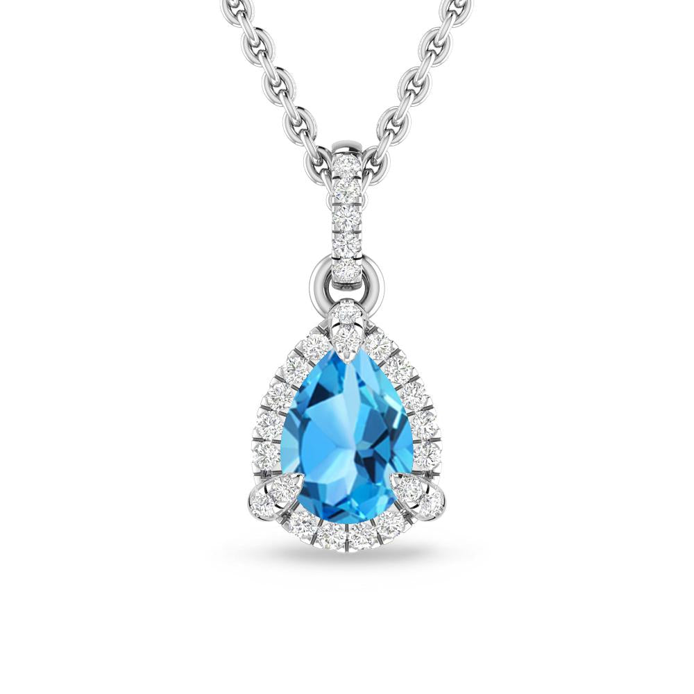 White Gold - Blue Topaz