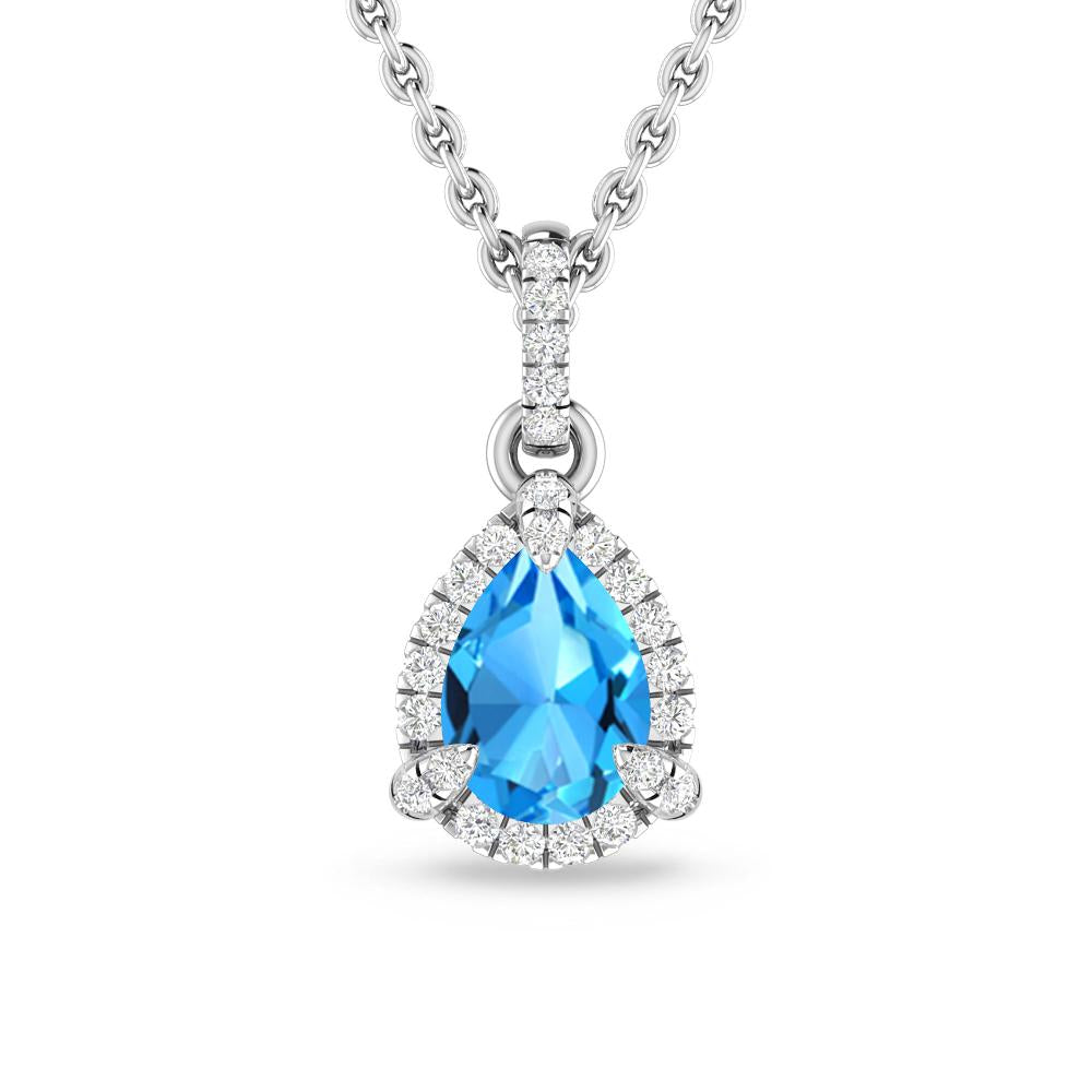 White Gold - Blue Topaz