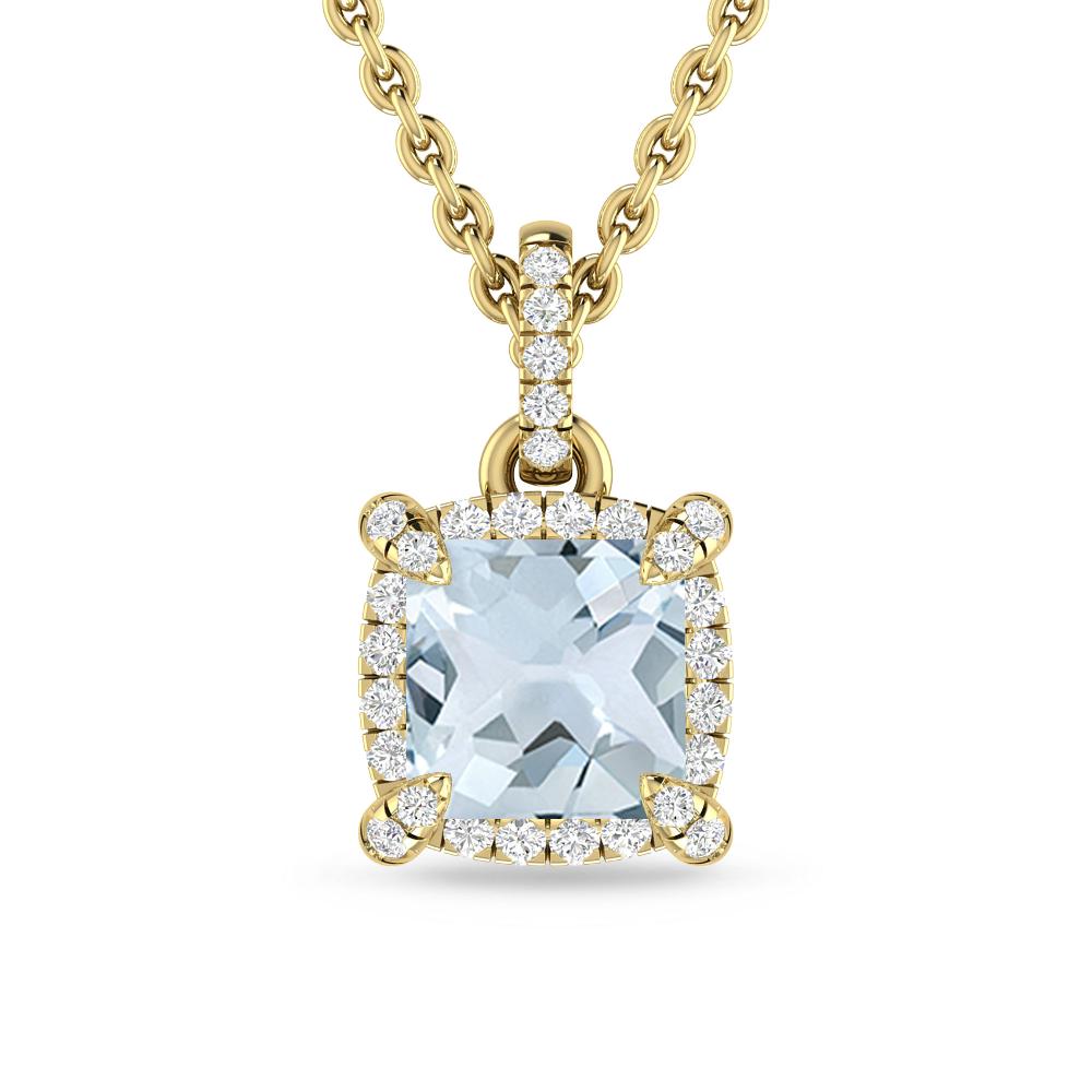 Yellow Gold - Aquamarine