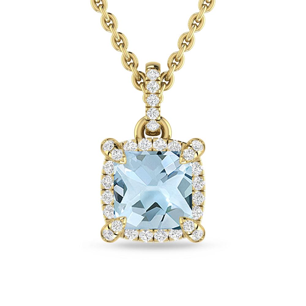 Yellow Gold - Aquamarine