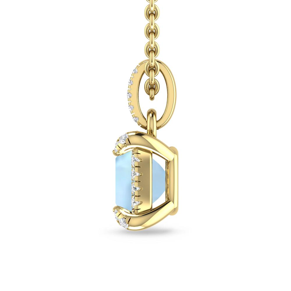 Yellow Gold - Aquamarine