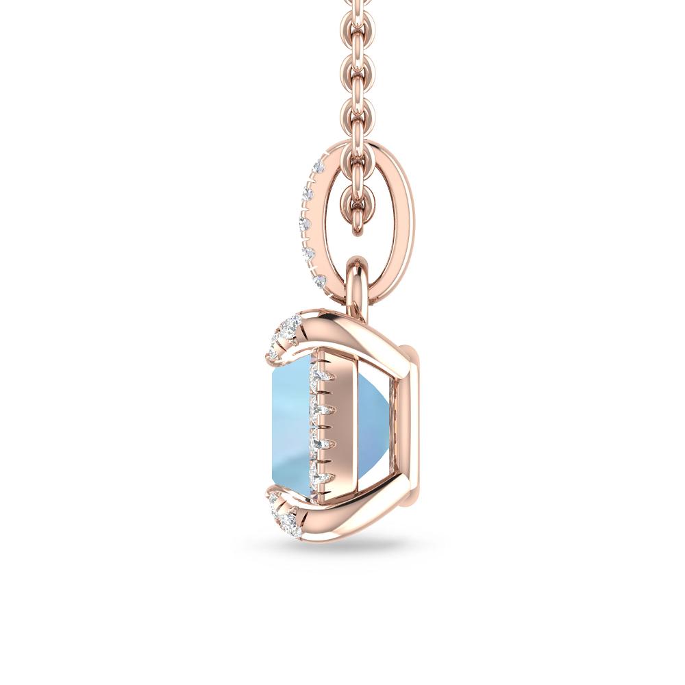 Rose Gold - Aquamarine