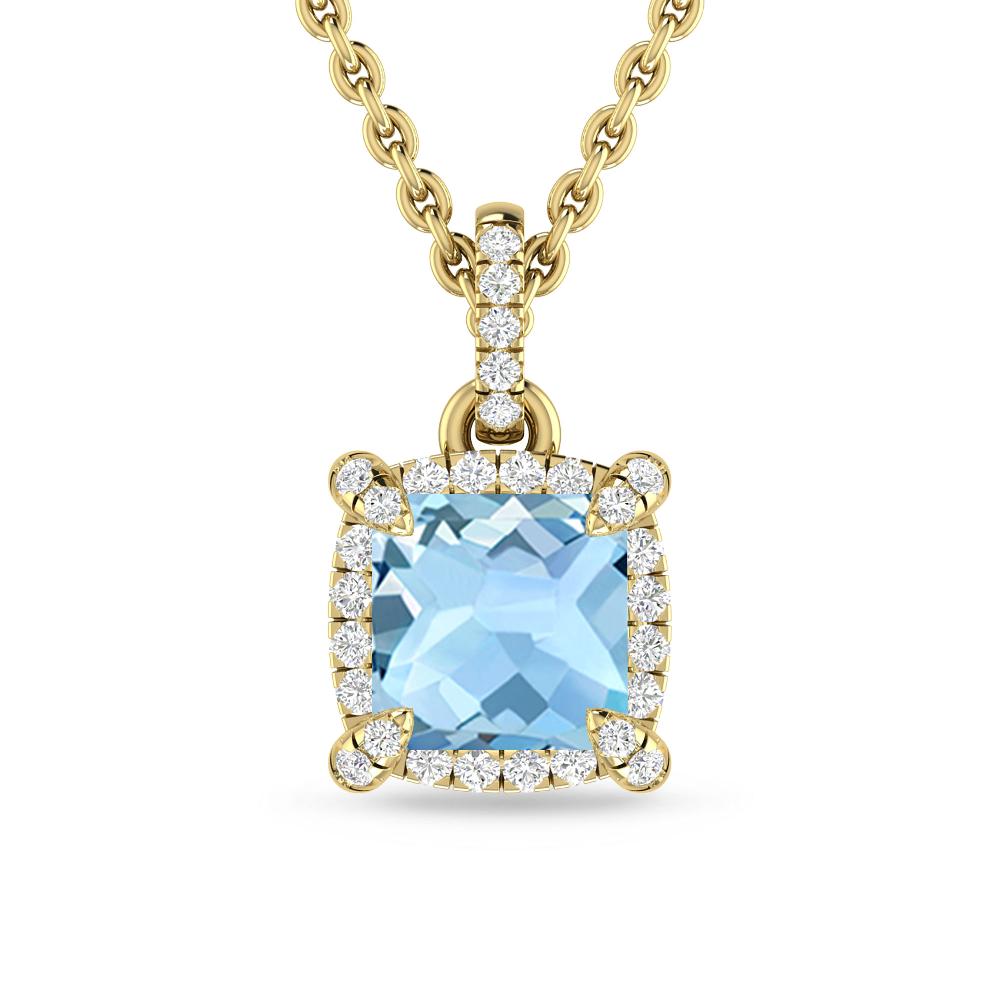 Yellow Gold - Aquamarine