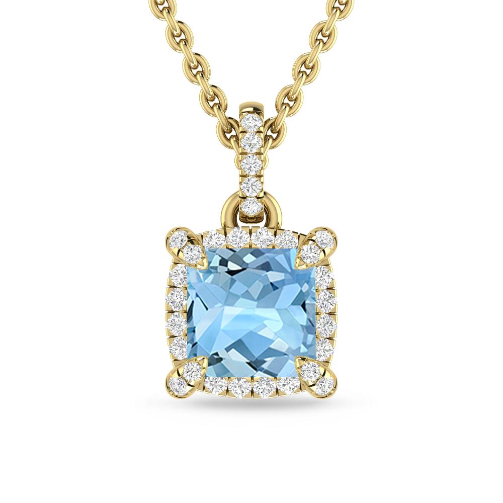 Yellow Gold - Aquamarine