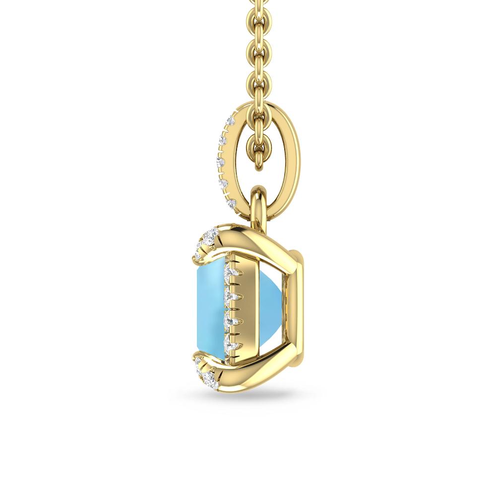 Yellow Gold - Aquamarine