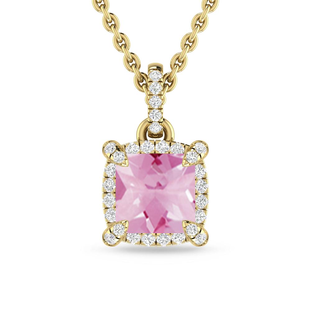 Yellow Gold - Pink Tourmaline