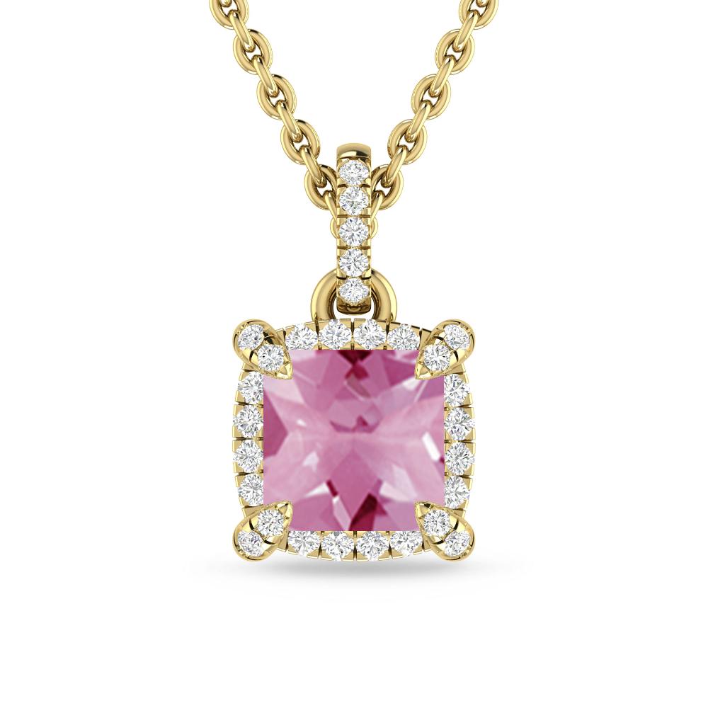 Yellow Gold - Pink Tourmaline