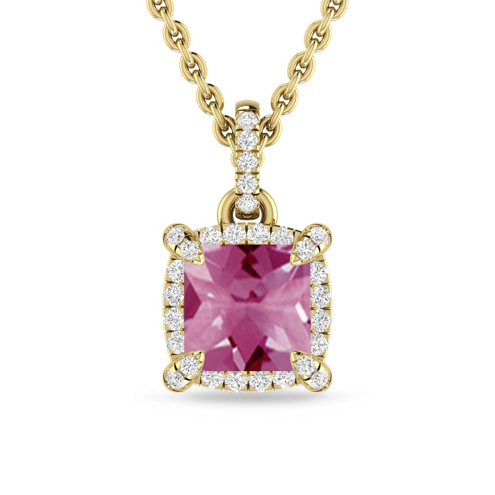 Yellow Gold - Pink Tourmaline