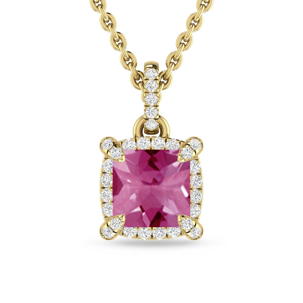 Yellow Gold - Pink Tourmaline