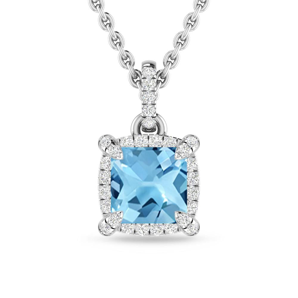 White Gold - Blue Topaz