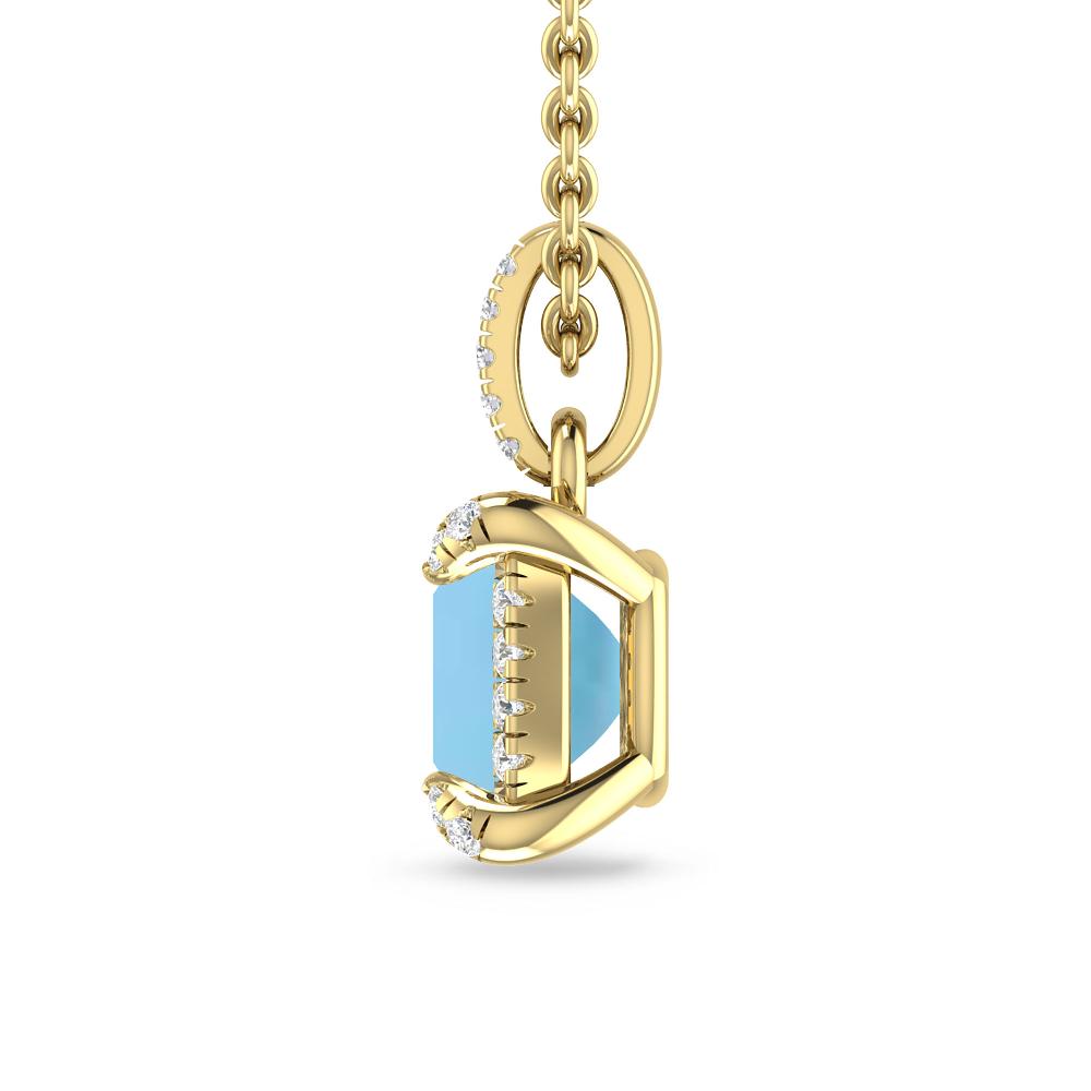 Yellow Gold - Blue Topaz