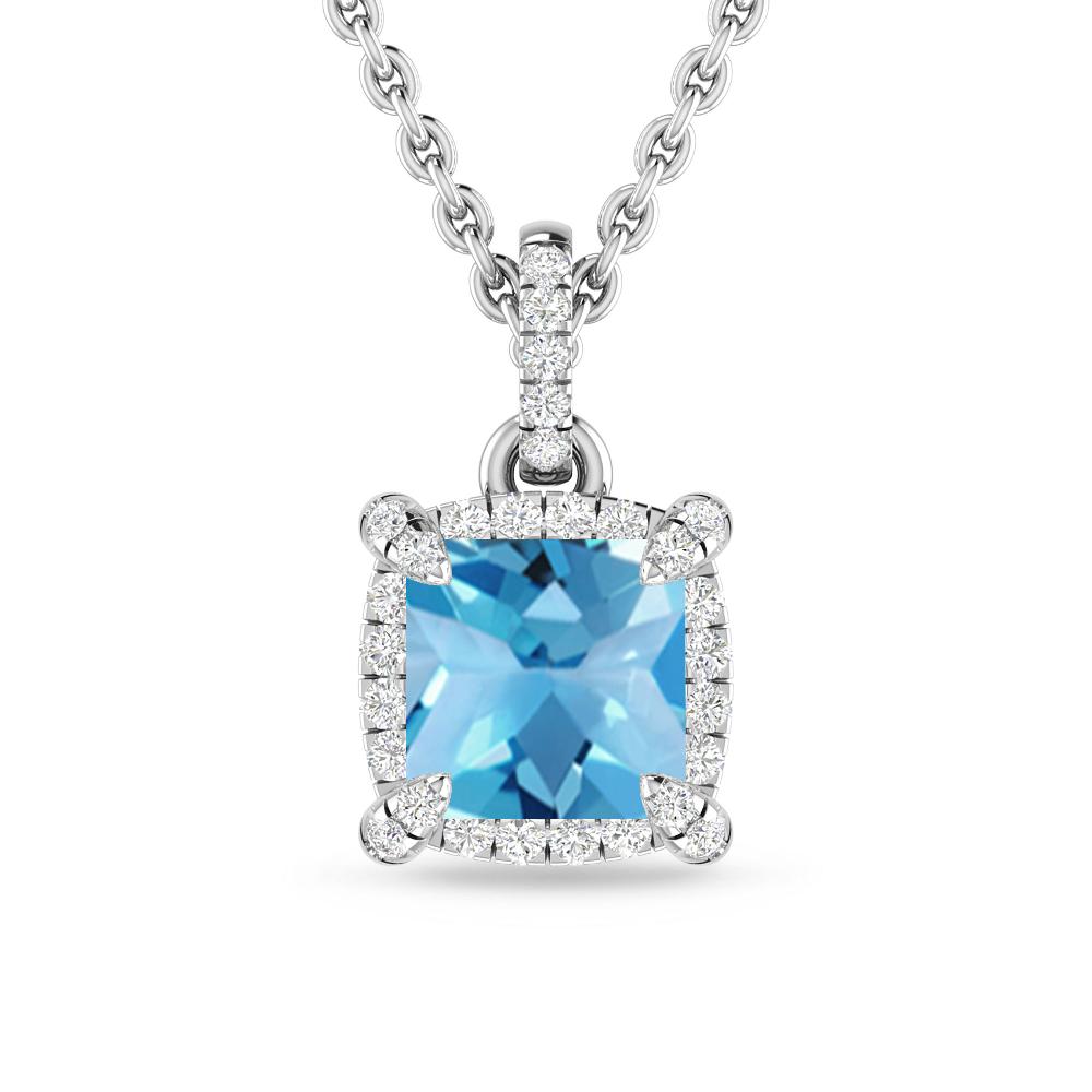 White Gold - Blue Topaz