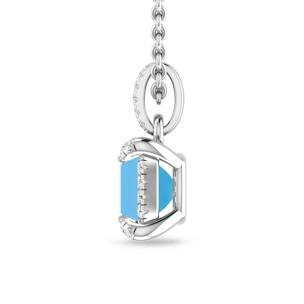 White Gold - Blue Topaz