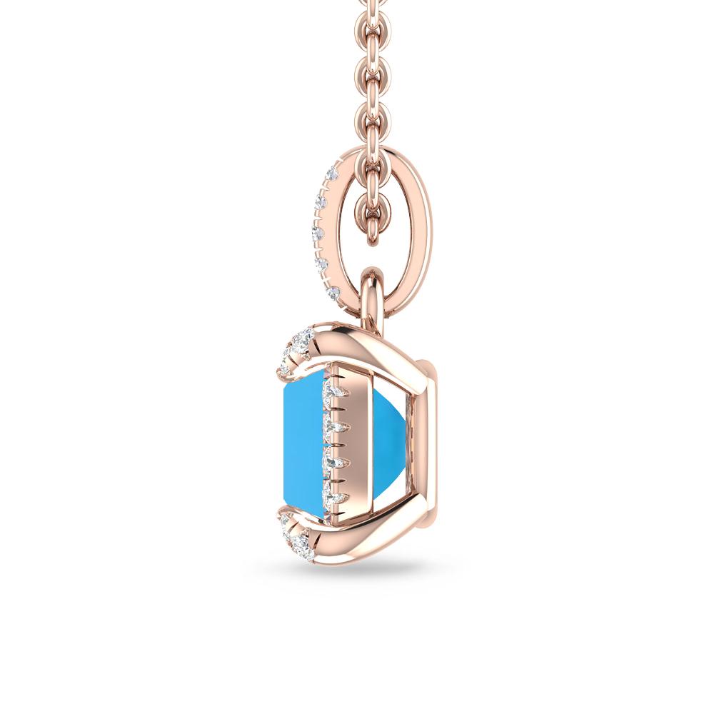 Rose Gold - Blue Topaz