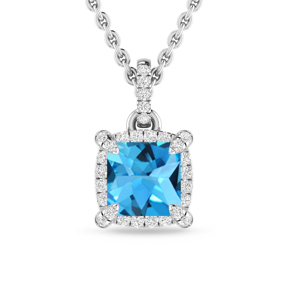 White Gold - Blue Topaz