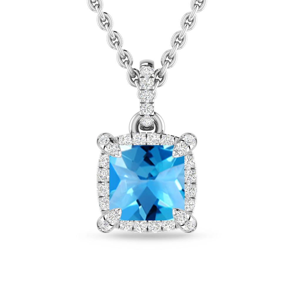 White Gold - Blue Topaz