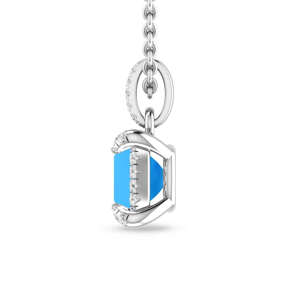 White Gold - Blue Topaz