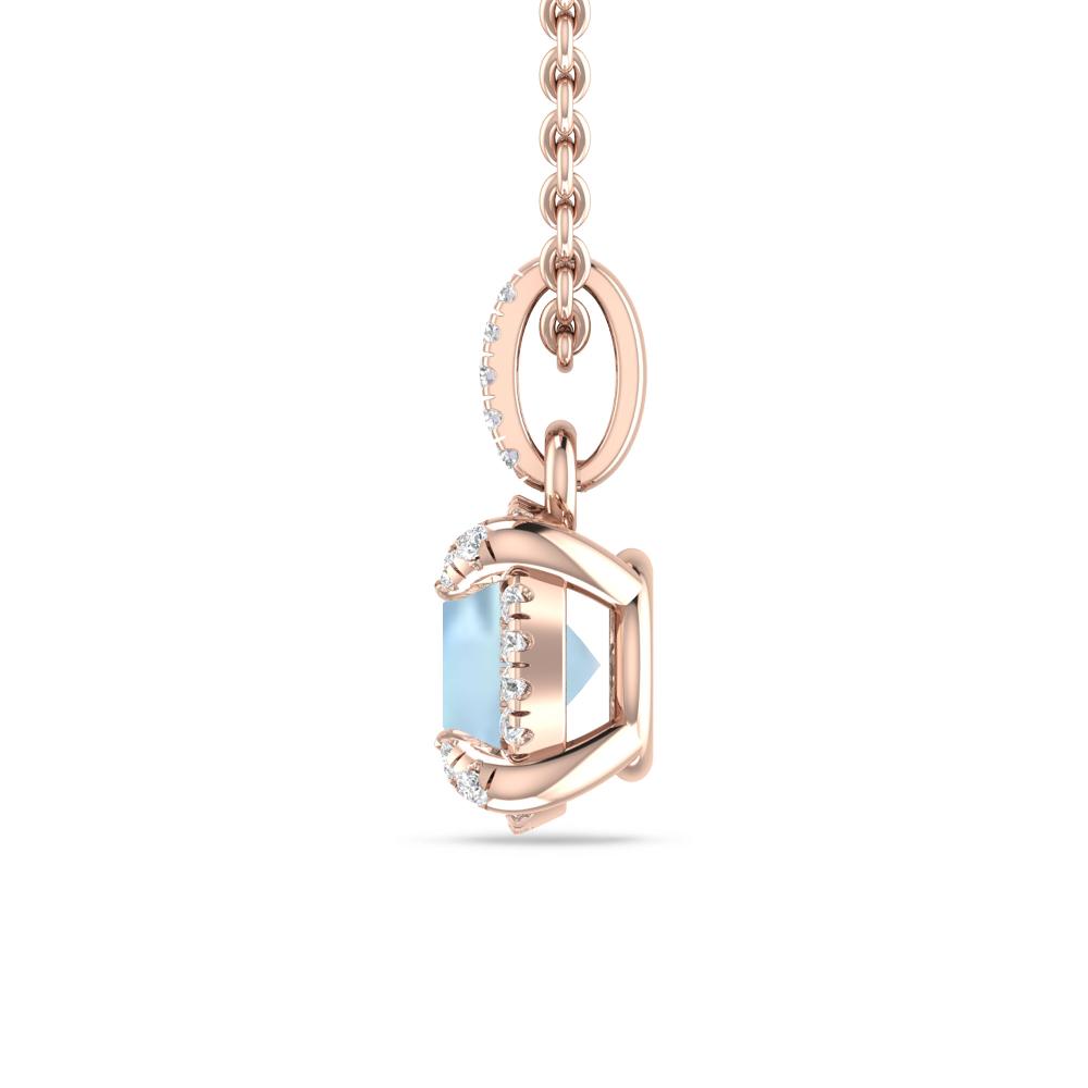 Rose Gold - Aquamarine