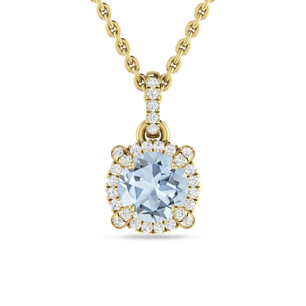 Yellow Gold - Aquamarine