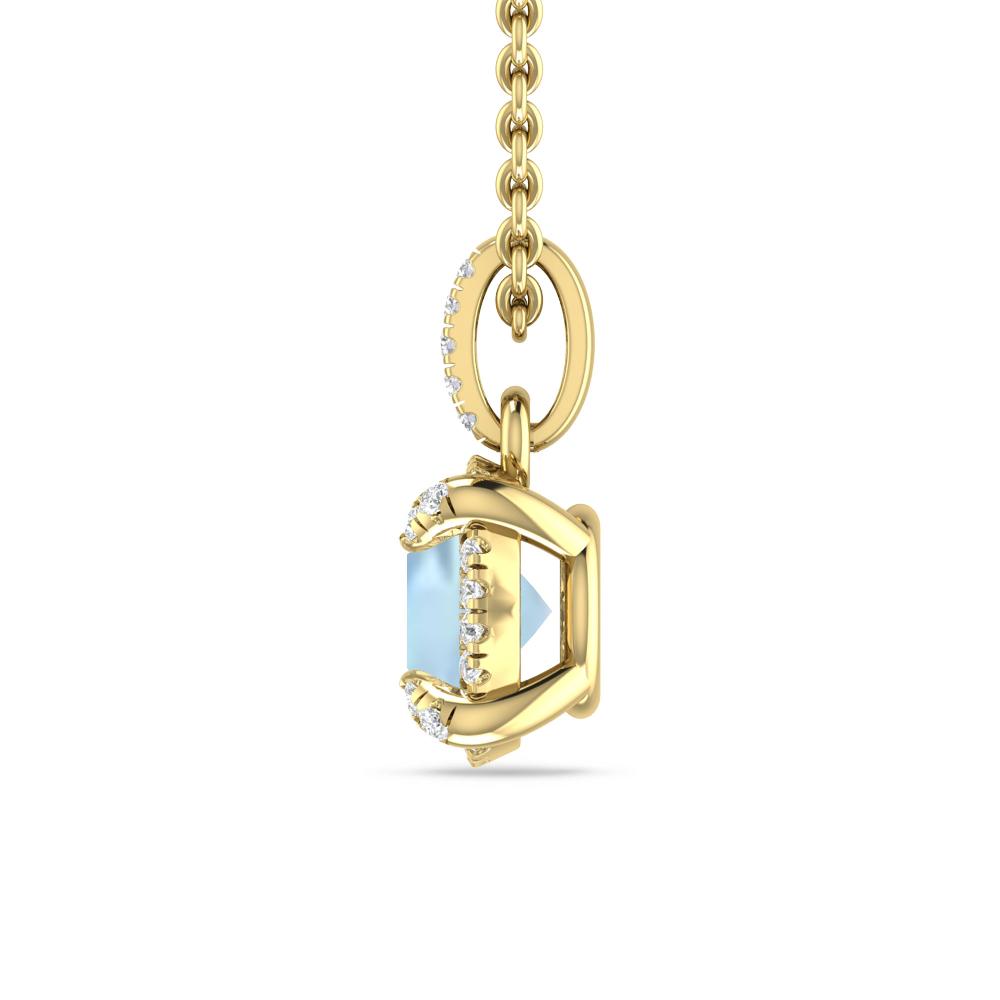 Yellow Gold - Aquamarine