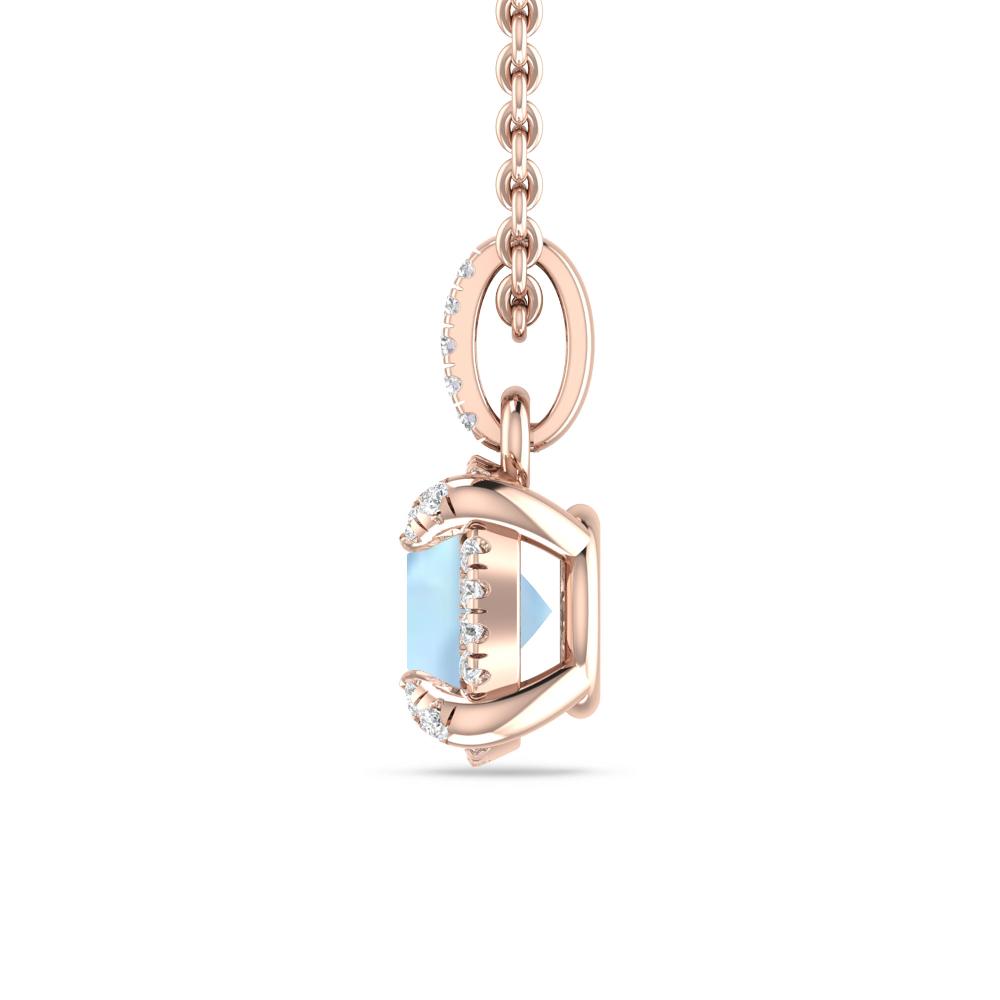 Rose Gold - Aquamarine