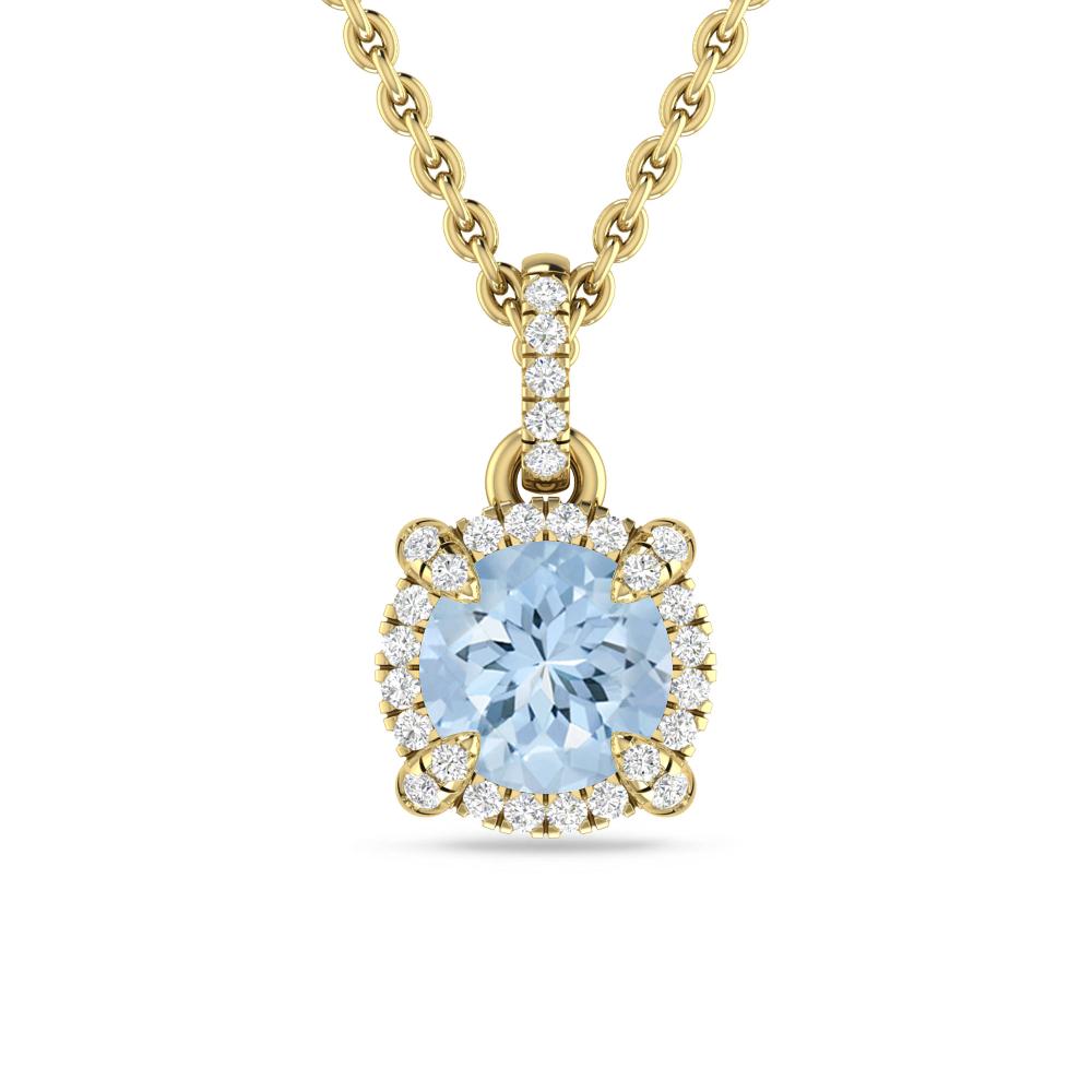 Yellow Gold - Aquamarine