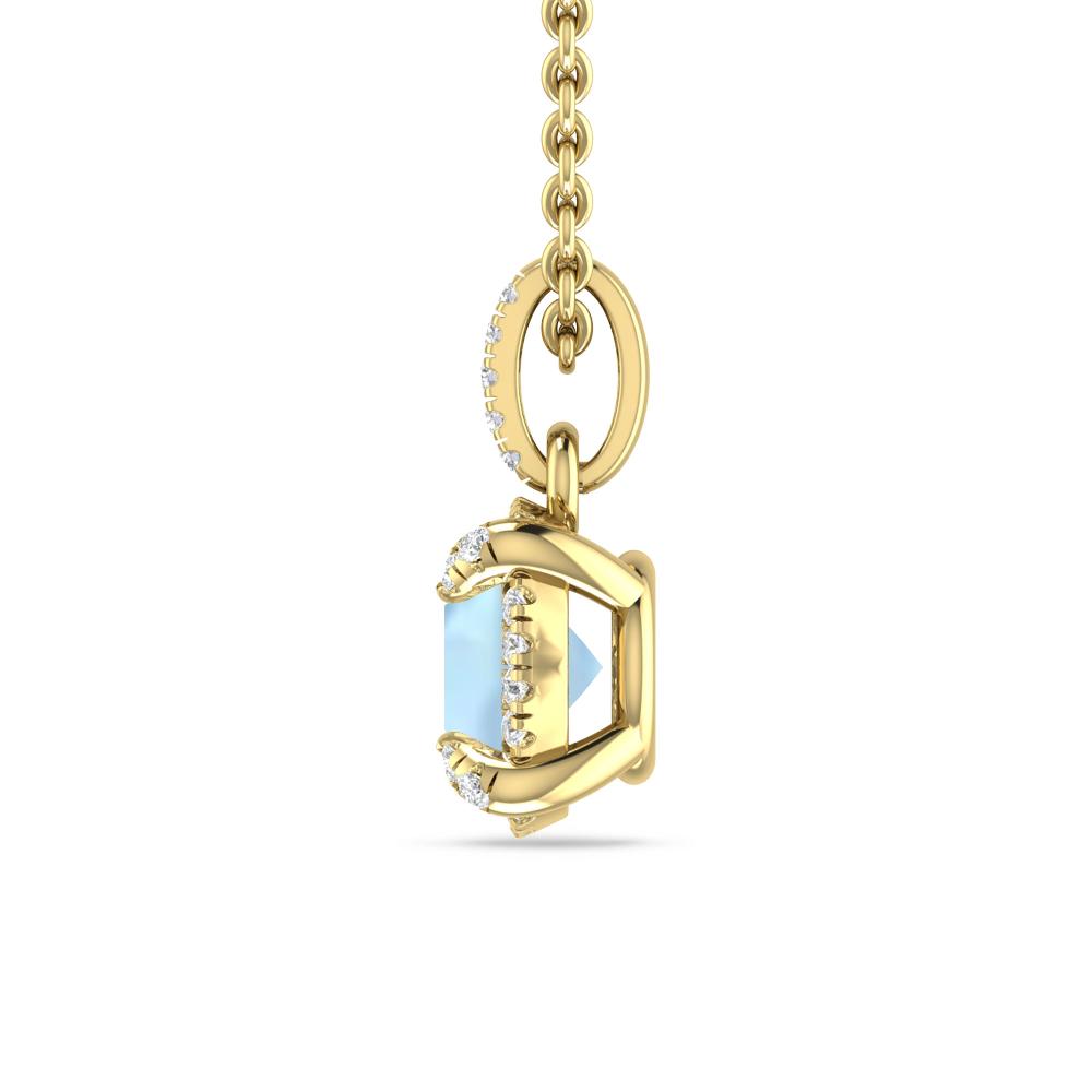 Yellow Gold - Aquamarine