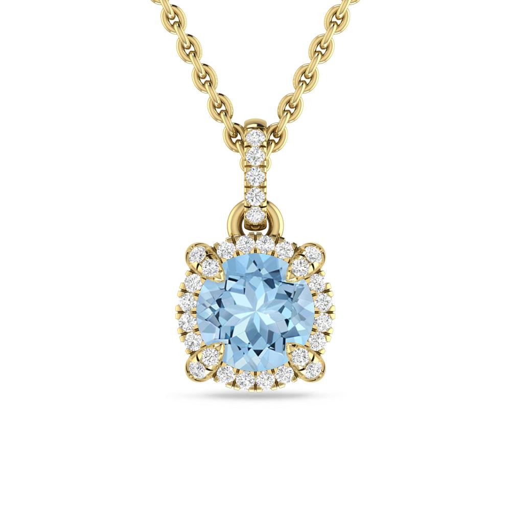 Yellow Gold - Aquamarine