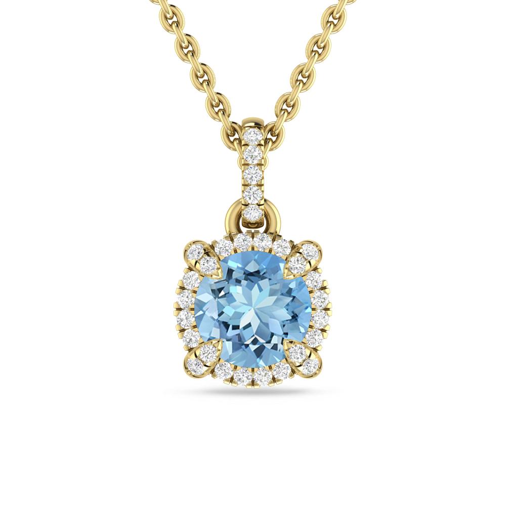 Yellow Gold - Aquamarine