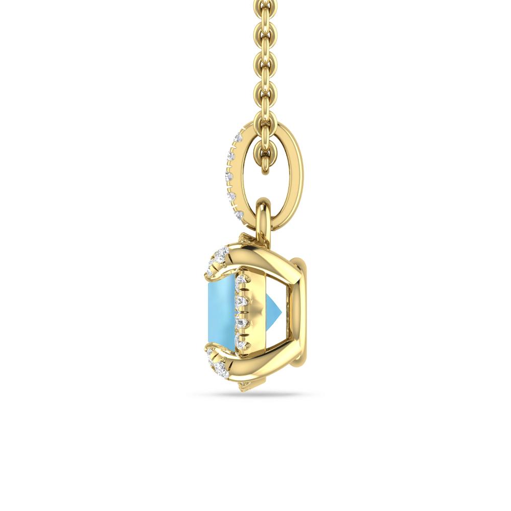 Yellow Gold - Aquamarine