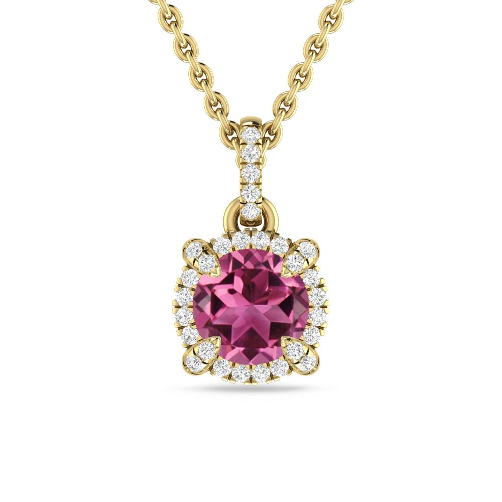 Yellow Gold - Pink Tourmaline