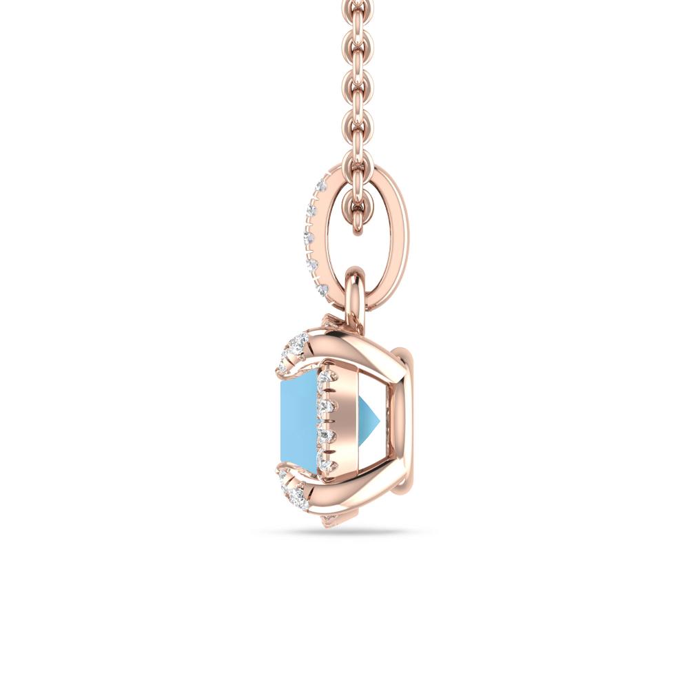 Rose Gold - Blue Topaz