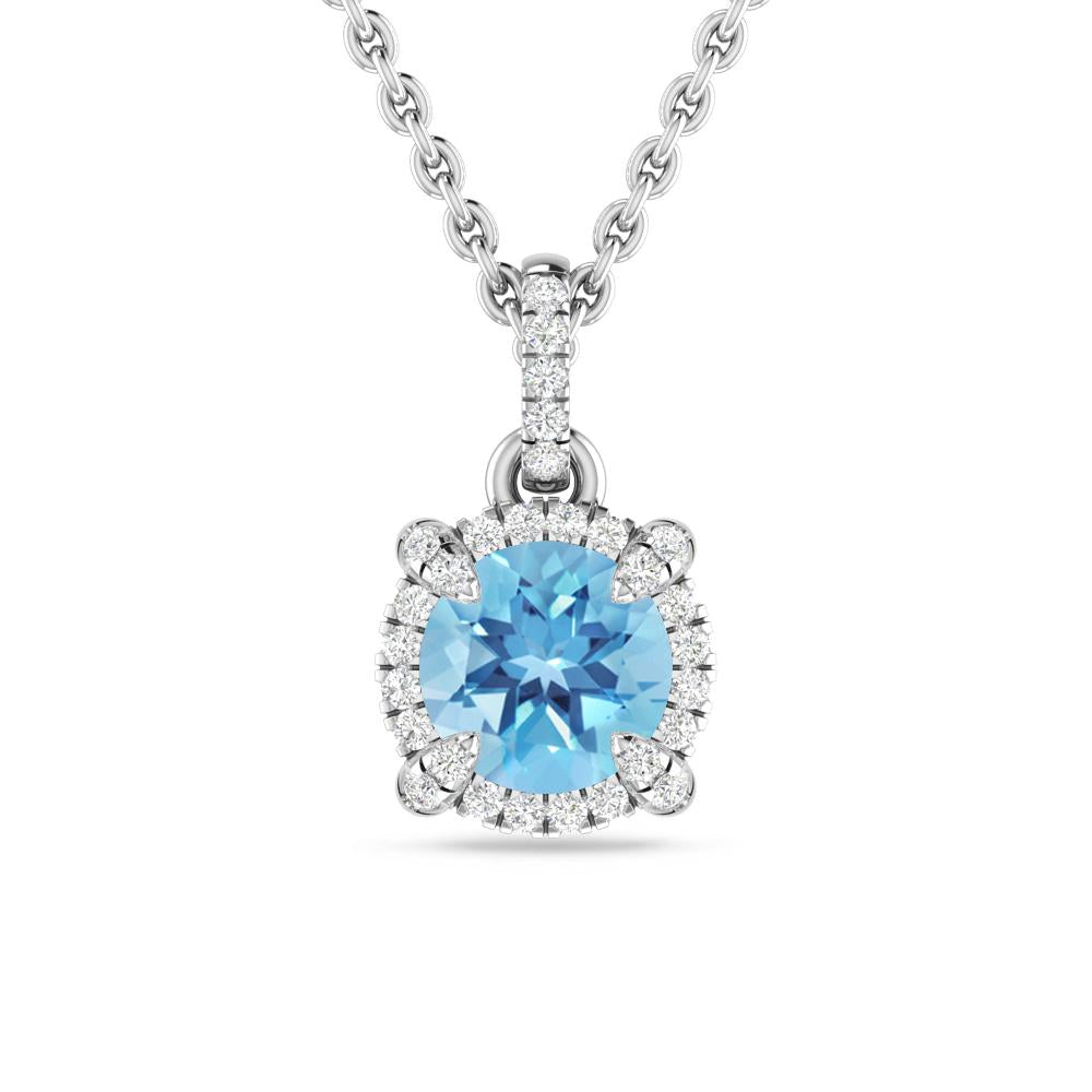 White Gold - Blue Topaz