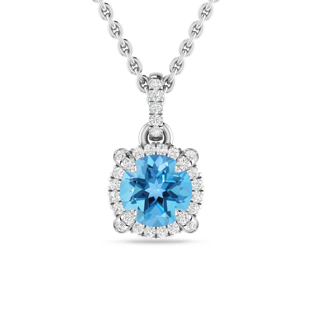 White Gold - Blue Topaz