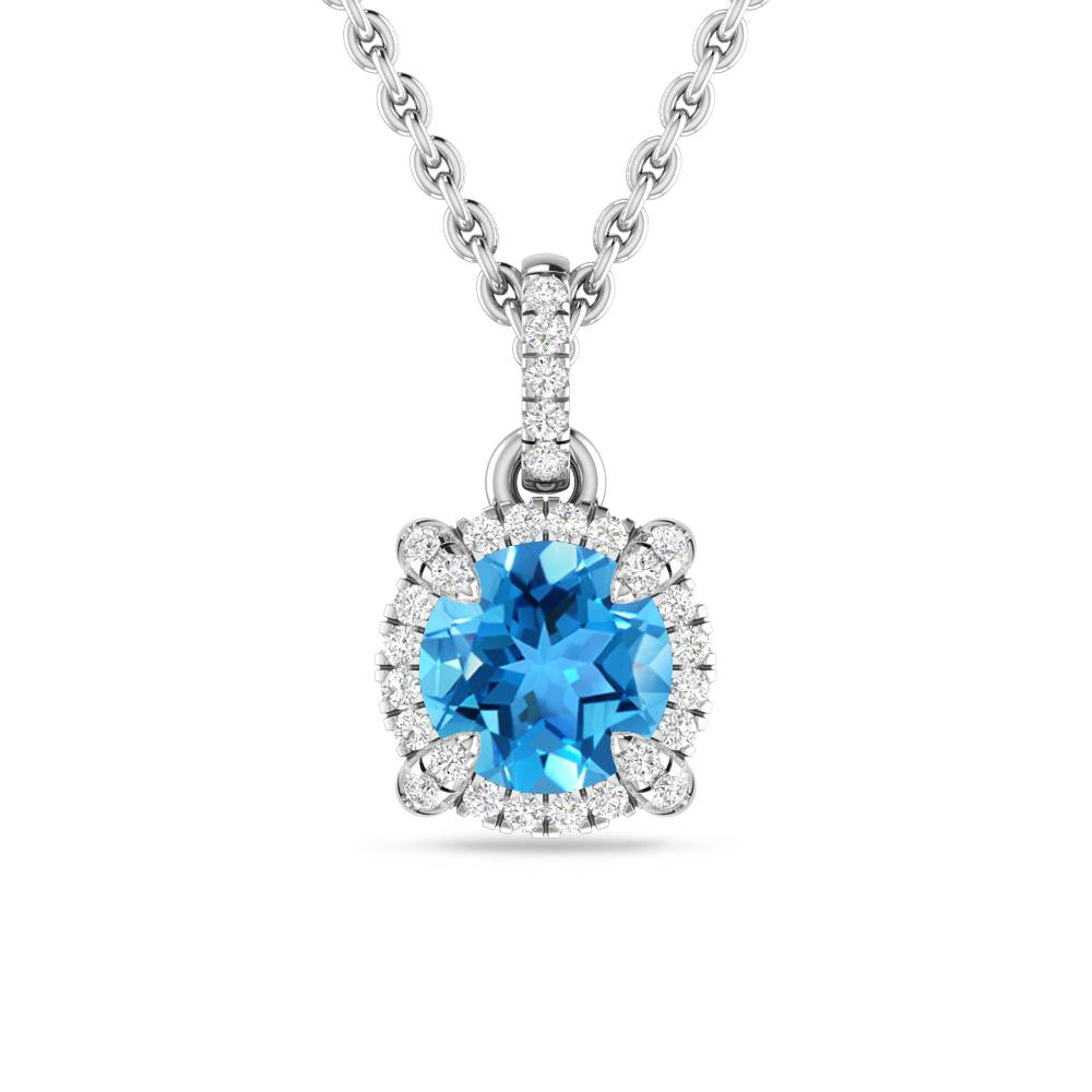 White Gold - Blue Topaz