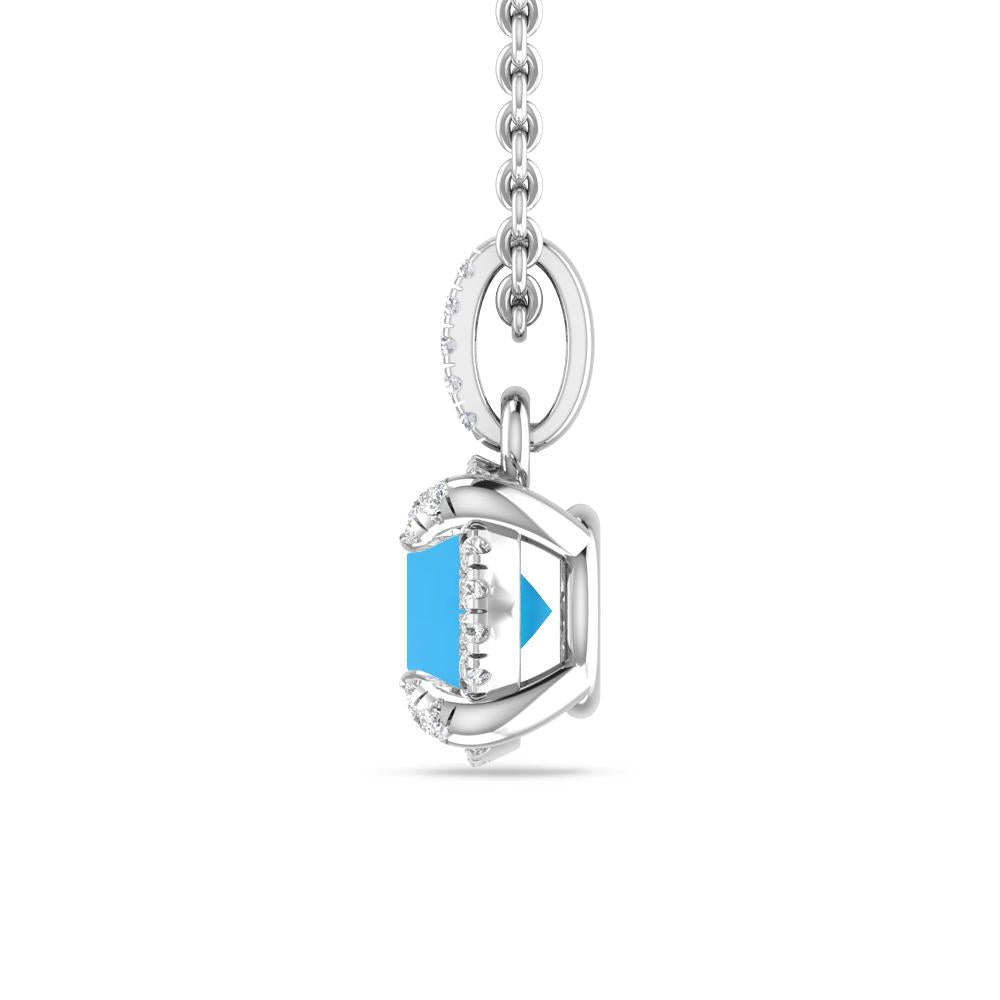 White Gold - Blue Topaz