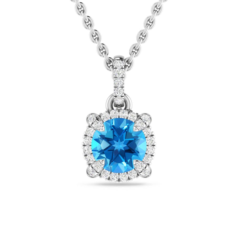 White Gold - Blue Topaz