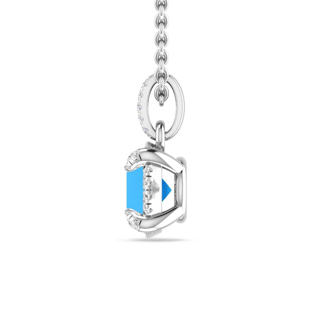 White Gold - Blue Topaz