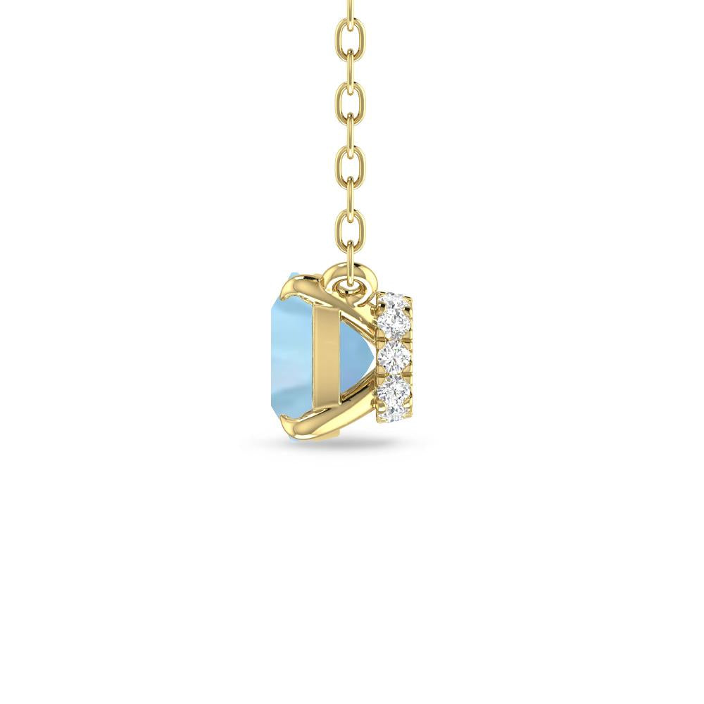 Yellow Gold - Aquamarine