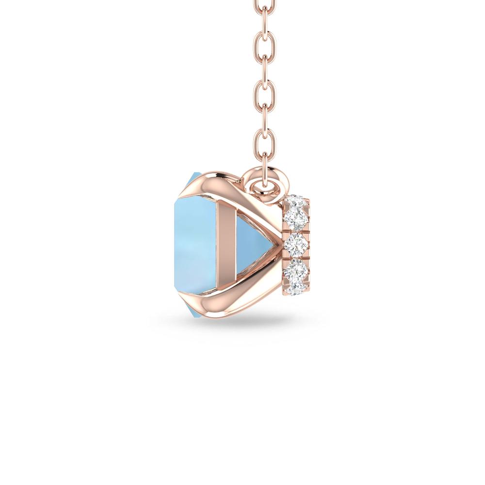 Rose Gold - Aquamarine