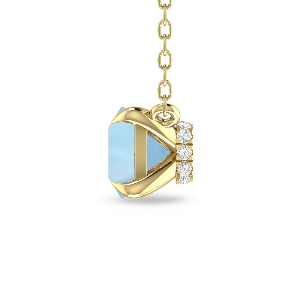 Yellow Gold - Aquamarine