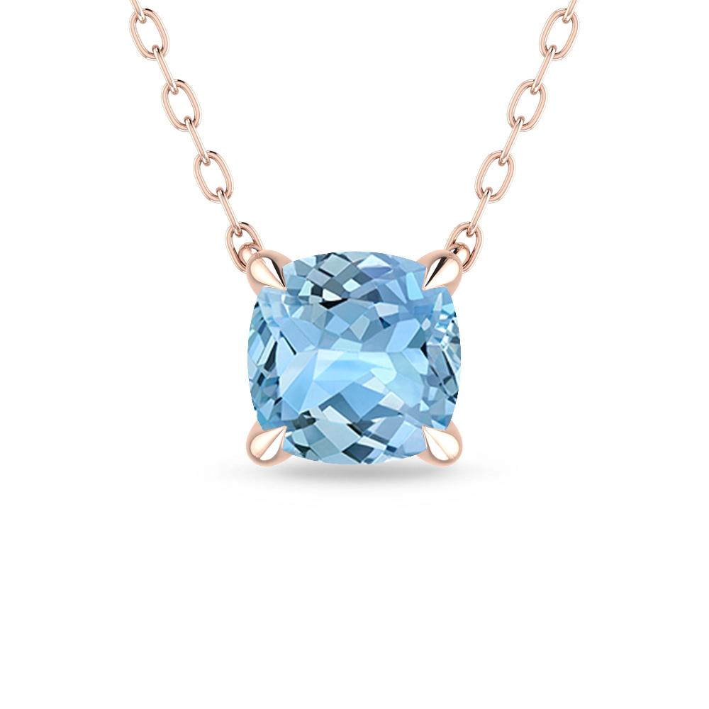 Rose Gold - Aquamarine